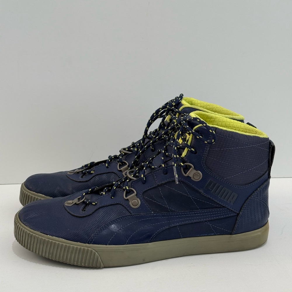 Puma Tipton Lux Medieval Men’s Blue Leather Mid-Top Sneakers -10